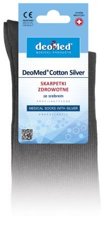 DEOMED COTTON SILVER SKARPETKI NIEUCISKAJĄCE